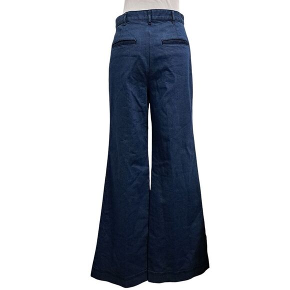 Kate Spade Colorblock Two Tone Wide Leg Flare Jeans Size 28 Blue NWOT - Picture 7 of 17